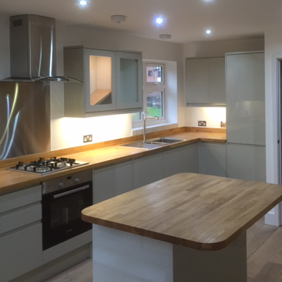Kitchen lighting installed by our Electrician in Aylesbury